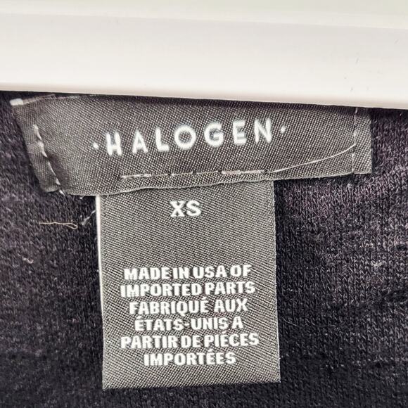 Halogen Black Draping Cowl Neck Cap Sleeve Tank Top Women's Size XS Made in USA - Picture 3 of 4